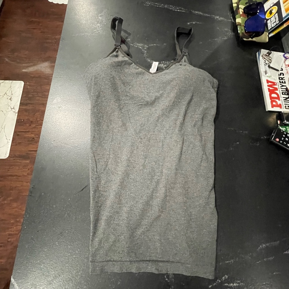 Maternity tank top with built-in bra
